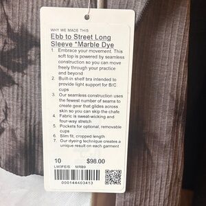 lululemon athletica Ebb to Street Long Sleeve - Marble Dye